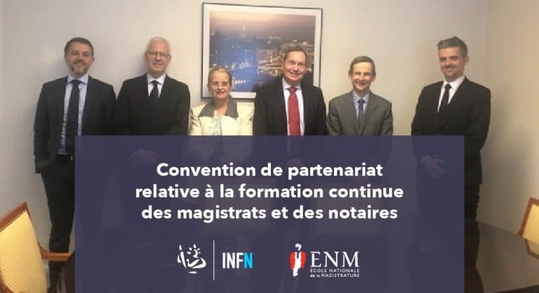 actu infn convention formation magistrat et notaire