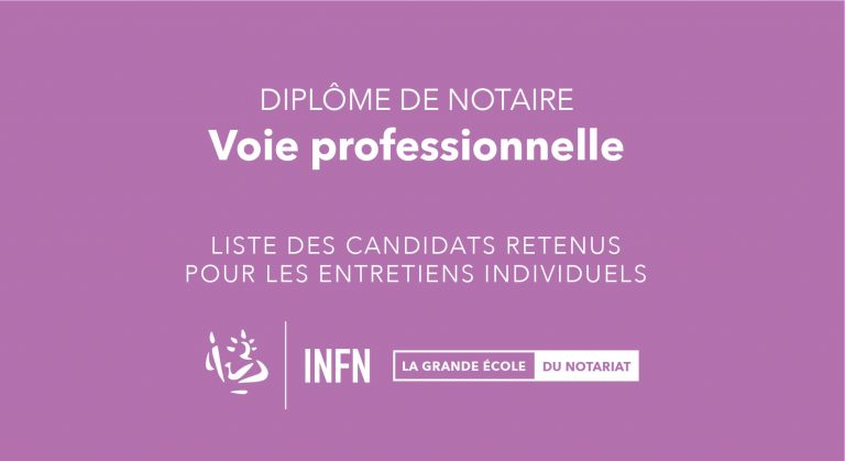 Voie professionnelle – Liste des candidats retenus pour les entretiens individuels