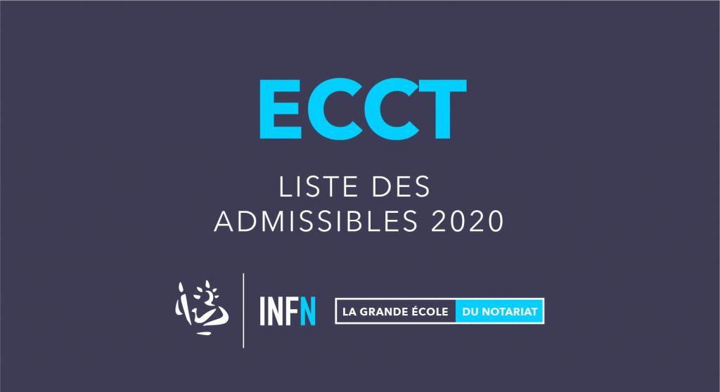 Liste des admissibles à l'ECCT 2020