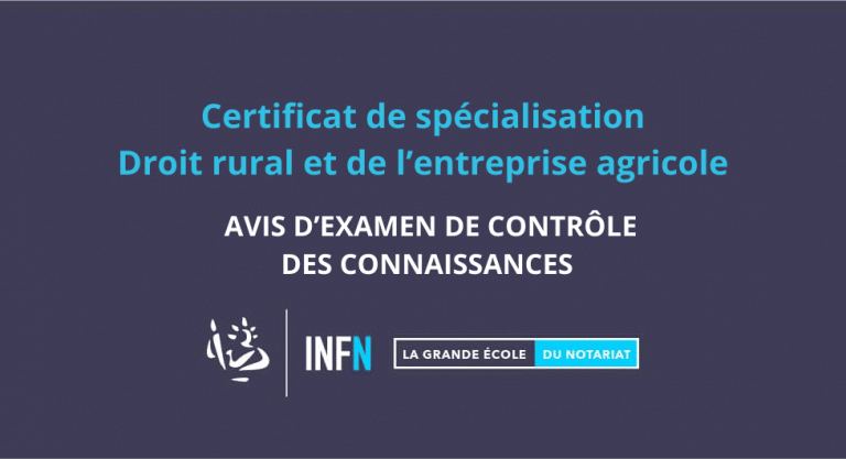 Certificat de spécialisation – Droit rural et de l’entreprise agricole