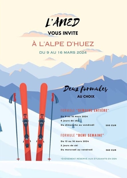 Séjour au ski organisé par l’ANED pour les étudiants de DSN