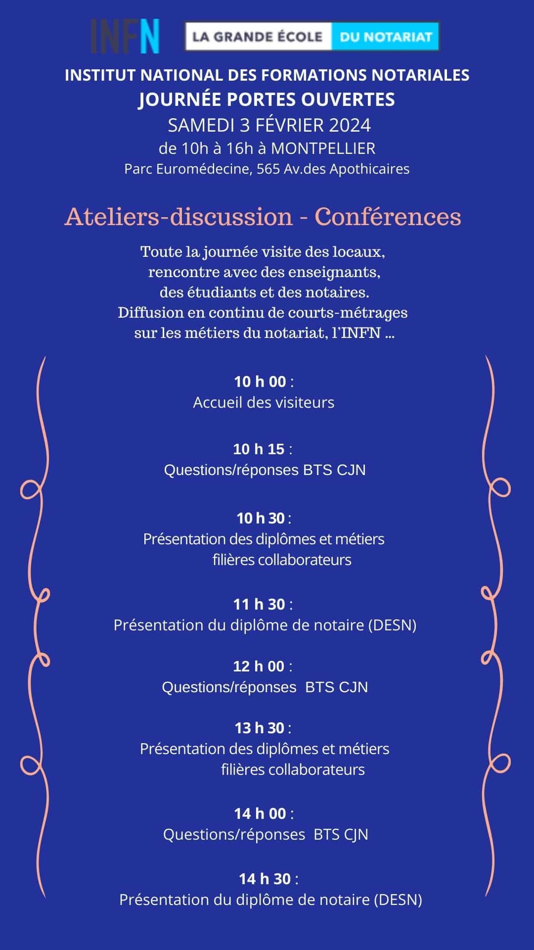 Programme Journée Portes Ouvertes INFN Institut national des formations notariales