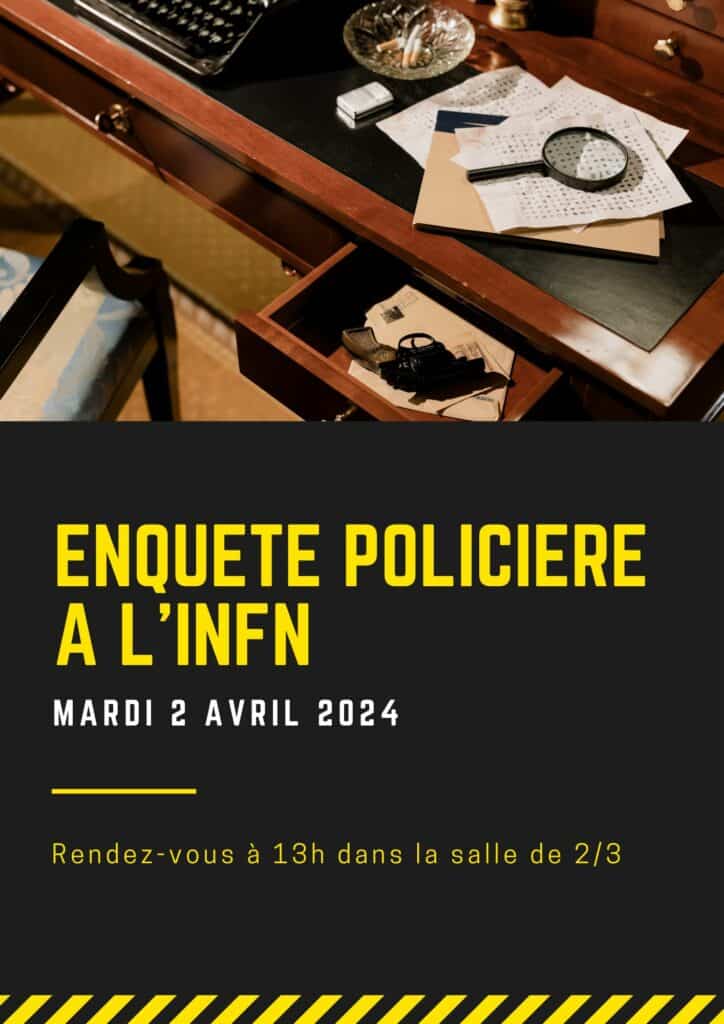 04.2024 – Jeu d’enquête policière / Cluedo