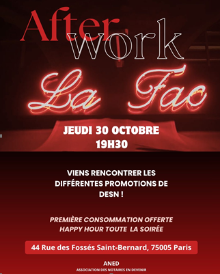 🎉 Afterwork de rentrée – Jeudi 30 octobre 2025 à 19h30