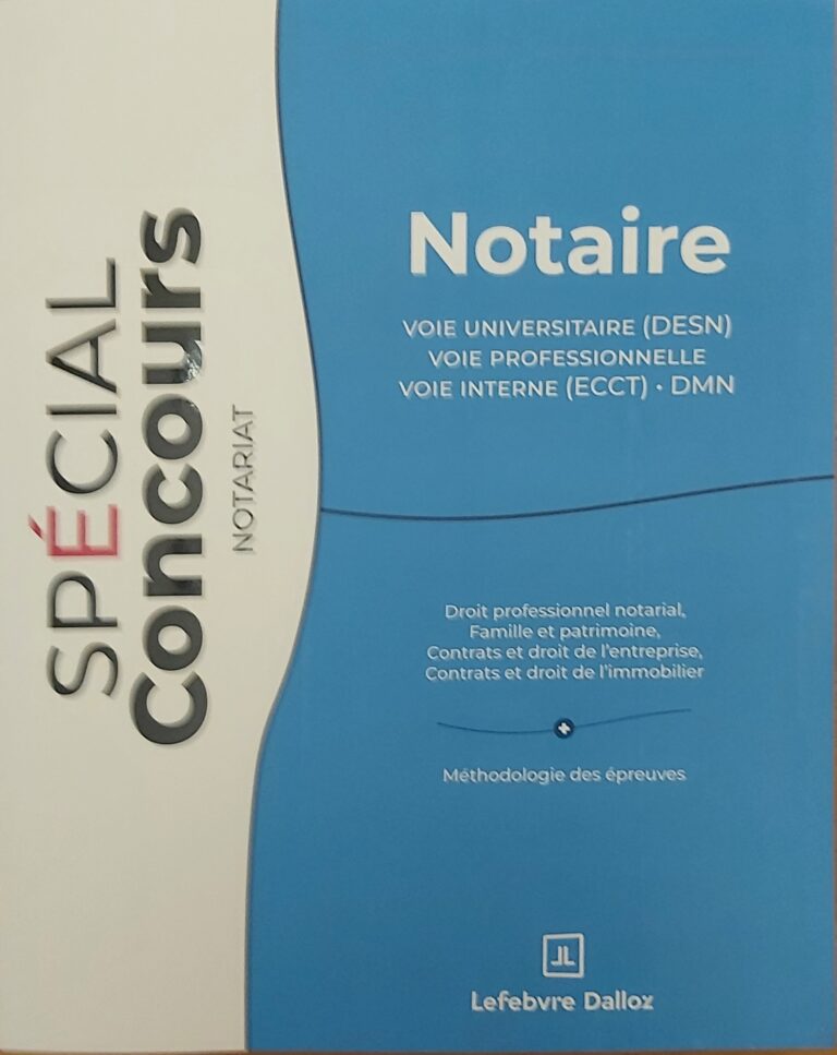 📚 Parution de l’ouvrage Notaire – Spécial Concours